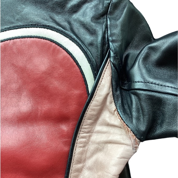 Valentino Heart Intarsia Leather Biker Jacket. (MC) - Picture 16 of 17